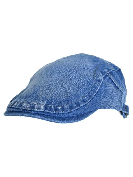 Bască bărbătească clasică din denim albastru