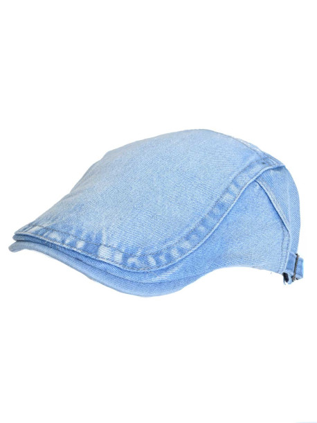 Bască bărbătească clasică din denim bleu
