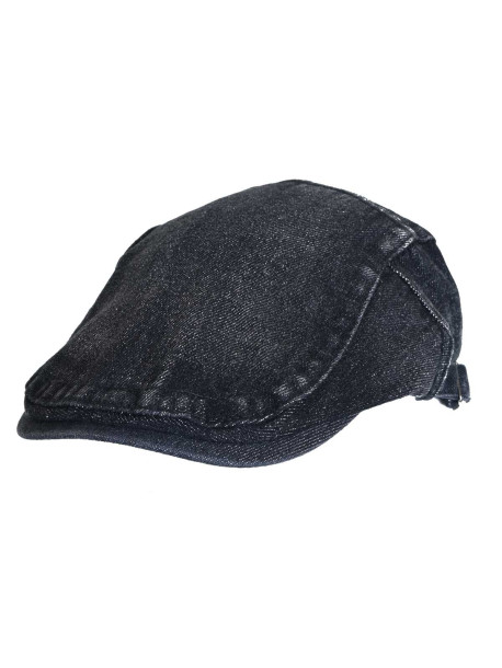 Bască bărbătească clasică din denim negru