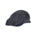 Bască bărbătească neagră din denim cu cozoroc