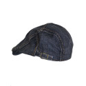 Bască bărbătească neagră din denim cu cozoroc