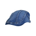 Bască bărbătească albastră din denim cu cozoroc
