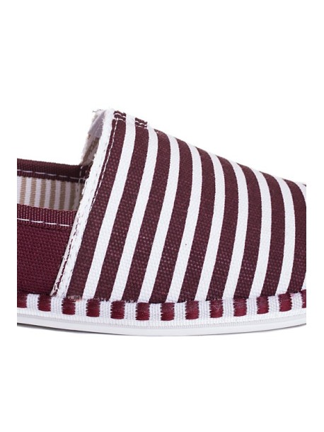 Espadrile cu dungi albe