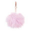 Pompon gri din piele