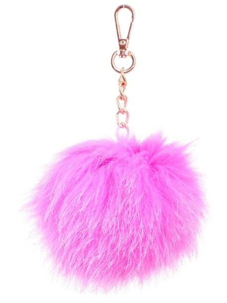 Pompon roz din piele