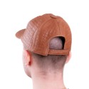 Sapca baseball din piele naturala- maro