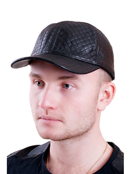 Sapca baseball din piele naturala - neagra