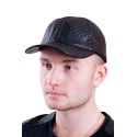 Sapca baseball din piele naturala - neagra