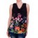 Top cu imprimeu floral si decolteu grecesc 1