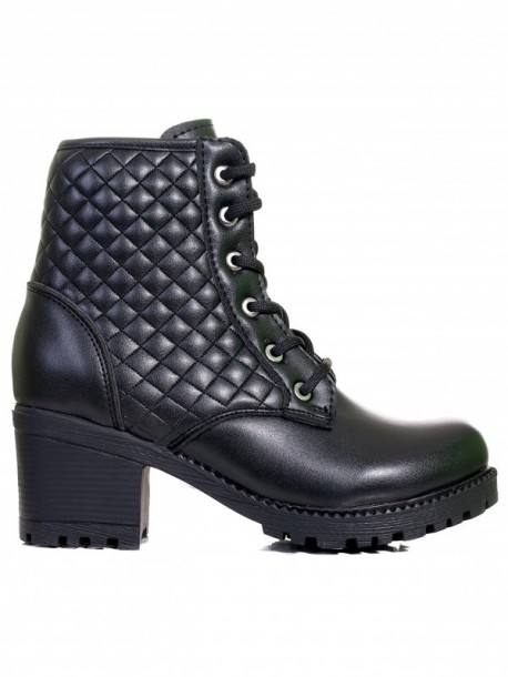 Botine cu toc pentru femei - negru