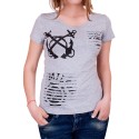 Tricou gri cu spatele spectaculos