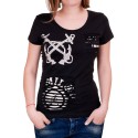Tricou negru cu spatele spectaculos