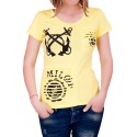 Tricou galben cu spatele spectaculos