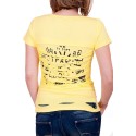 Tricou galben cu spatele spectaculos