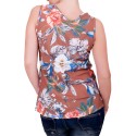 Top cu imprimeu floral si jabou