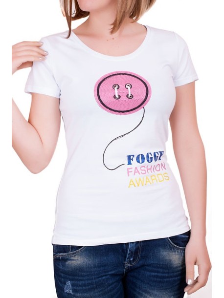 Tricou alb de dama Foggy