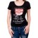 Tricou negru de dama cu decupat la spate