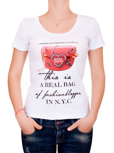 Tricou alb cu decupat la spate