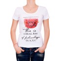 Tricou alb cu decupat la spate
