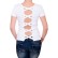 Tricou alb cu decupat la spate
