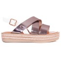 Sandale cu platforma plata - gri