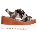 Sandale de dama in camuflaj verde