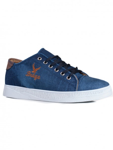 Teniși bărbătești din denim, culoare maro