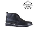 Botine negre barbatesti din piele naturala