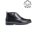 Botine negre barbatesti din piele naturala