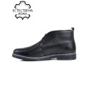 Botine negre barbatesti din piele naturala