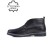 Botine negre barbatesti din piele naturala