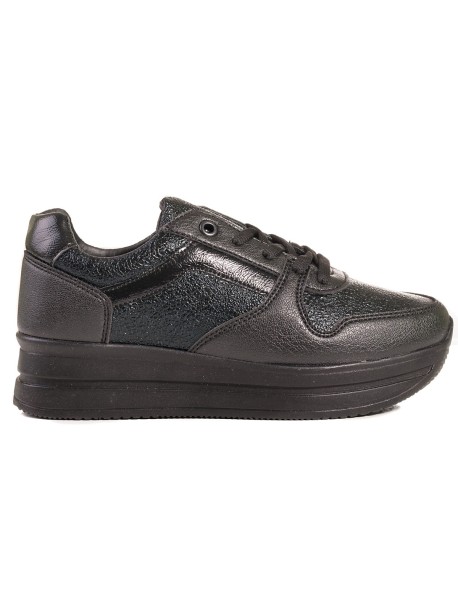 Pantofi sport de dama cu platforma - negri
