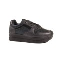 Pantofi sport de dama cu platforma - negri