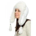 Caciula din blana Unisex White