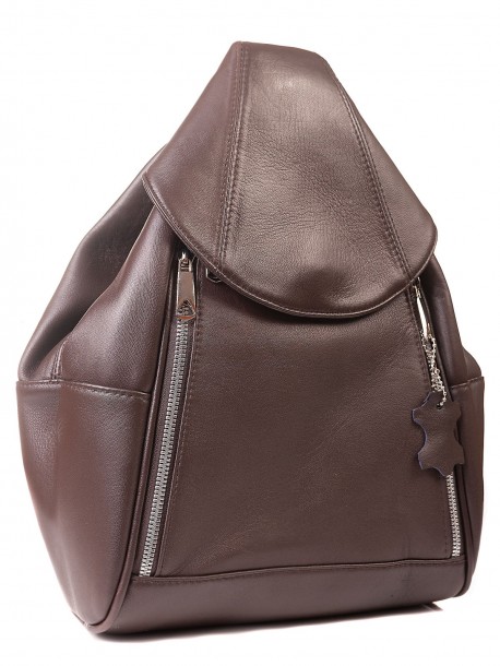 Rucsac din piele naturală - maro