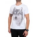 Tricou bărbătesc alb cu lup