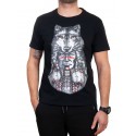 Tricou bărbătesc cu indian și lup