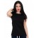 Tricou de dama negru cu mâneci scurte 2
