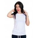Tricou alb de femei cu mâneci scurte