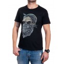 Tricou bărbătesc cu mânecă scurtă cu craniu