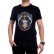 Tricou bărbătesc negru cu pește 2