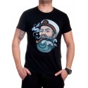 Tricou bărbătesc negru cu marinar