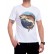 Tricou alb pentru bărbați cu un pește 1