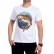 Tricou alb pentru bărbați cu un pește 2