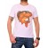Tricou bărbătesc alb cu crap 2