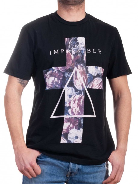 Tricou bărbătesc negru cu imprimeu