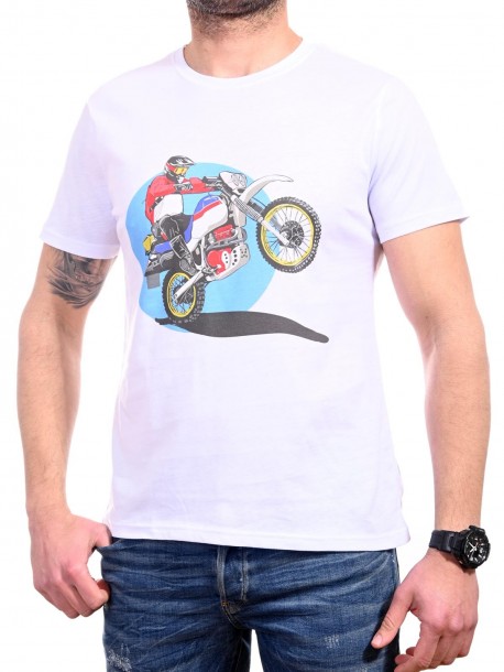 Tricou bărbătesc cu motocicletă
