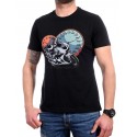 Tricou negru cu motocicletă