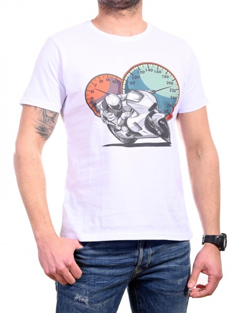 Tricou cu motocicletă