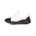 Pantofi sport barbati fara sireturi - alb-negru